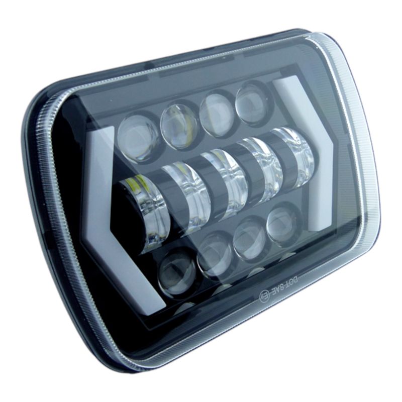 GENERICO - Foco Delantero Rectangular H-4 Duo Color A 12 – 24 Volt