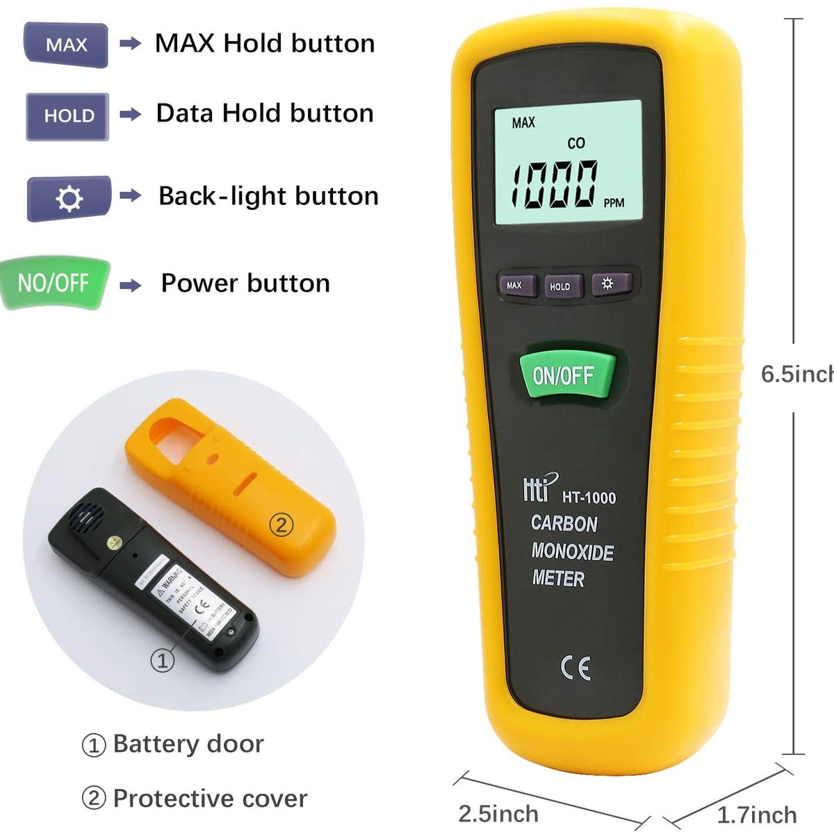 GENERICO - Monitor Tester Analizador Monoxido Carbono Portatil