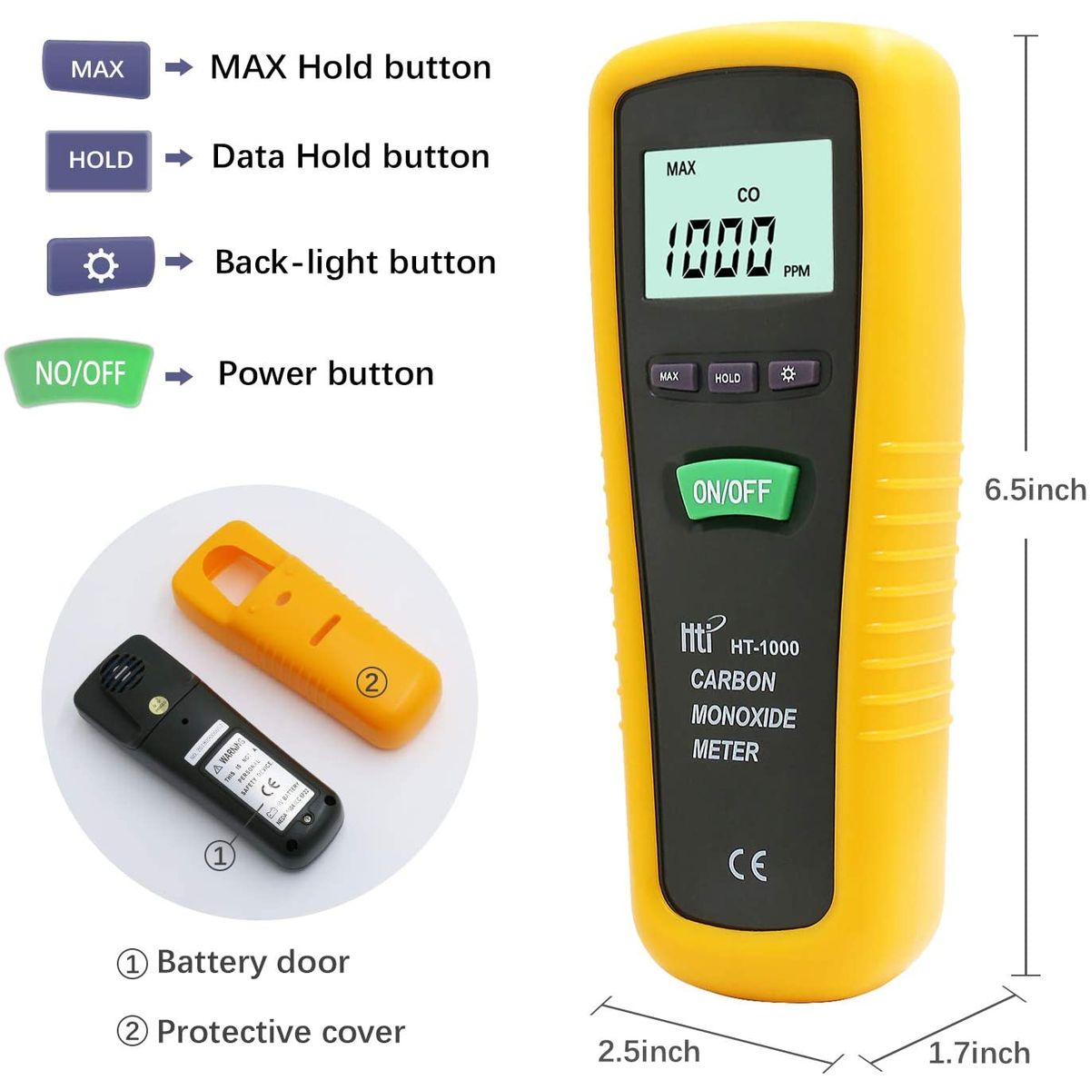 GENERICO - Monitor Tester Analizador Monoxido Carbono Portatil