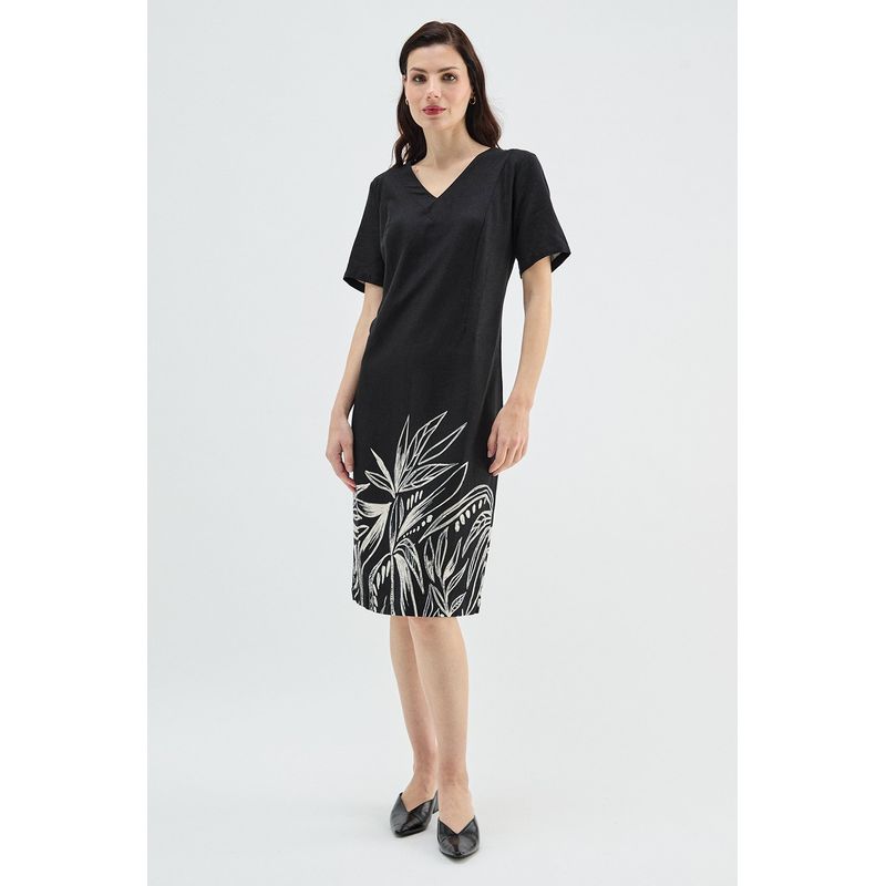 MA GRIFFE - Vestido Largo Negro Mujer Magriffe