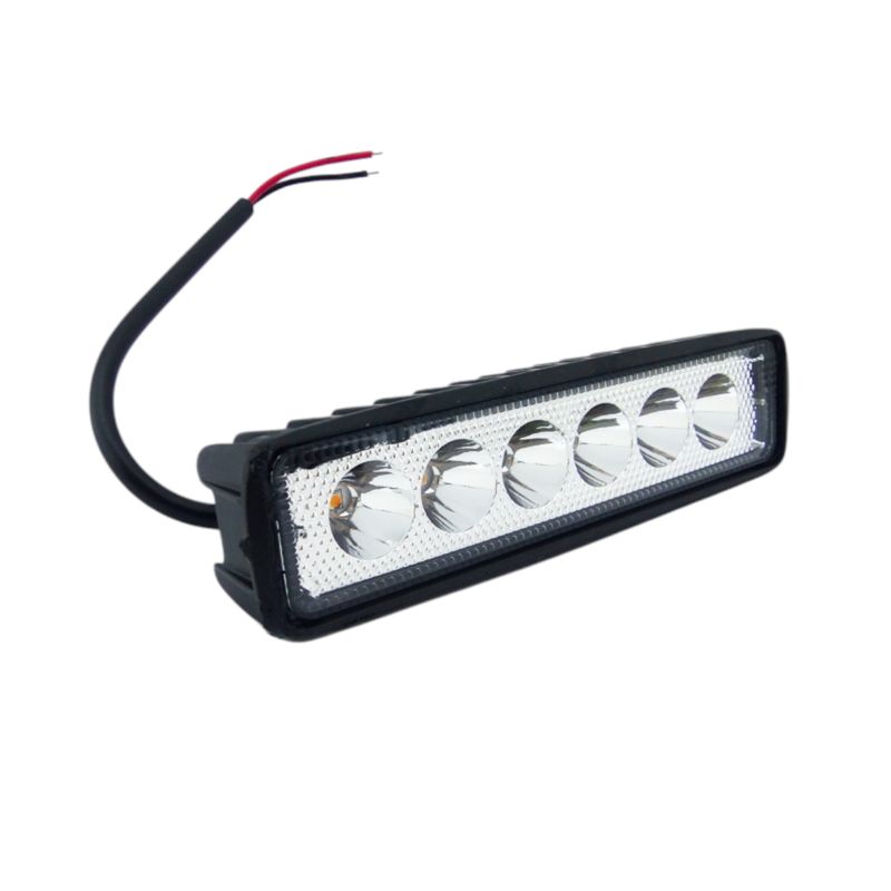 GENERICO - Neblinero 6 LED Secuencial-Estrobo Ambar Y Blanco 12 V