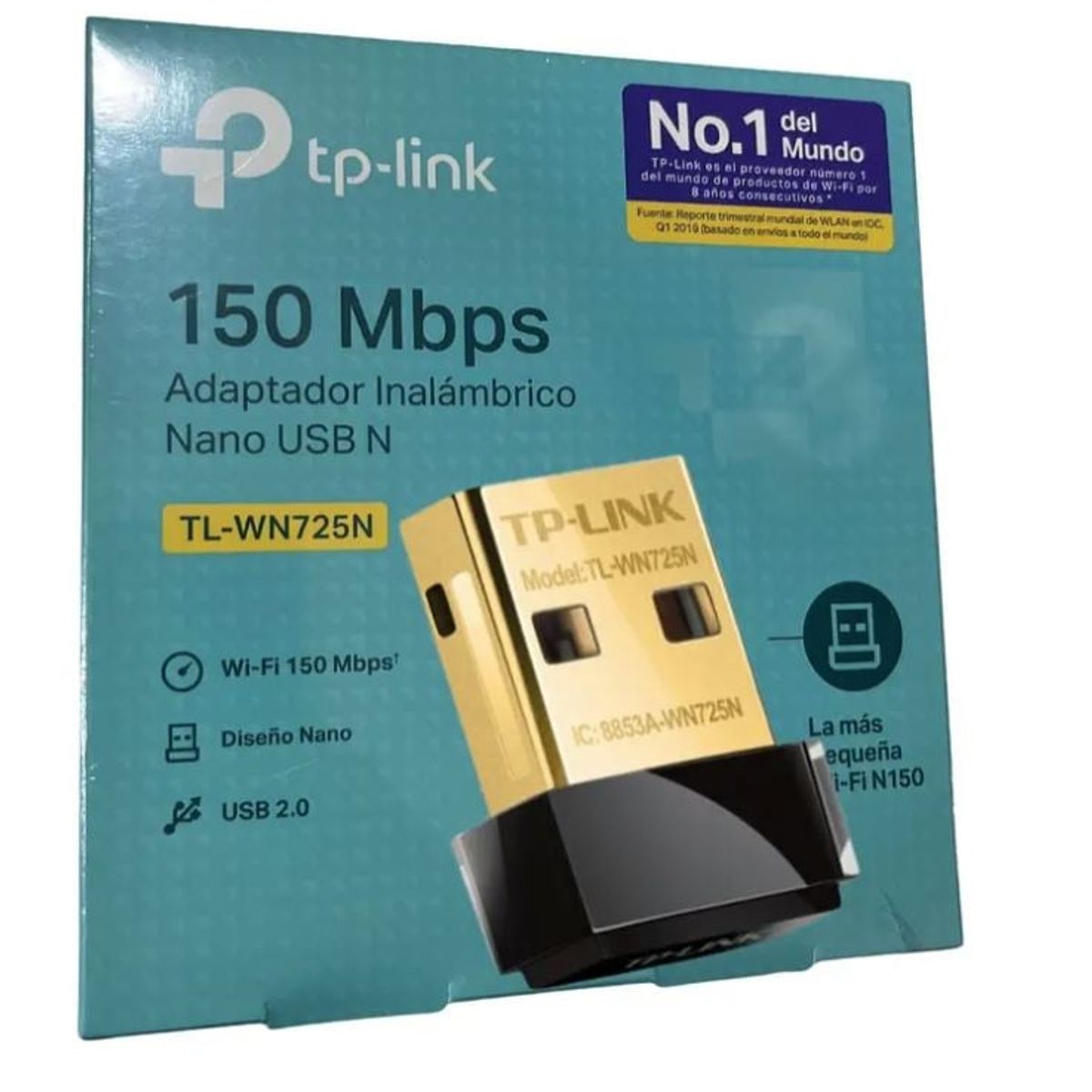 TP LINK - TP-Link Adaptador Nano WIFI Mini USB 2.0 de 150Mbps  TL-WN725N