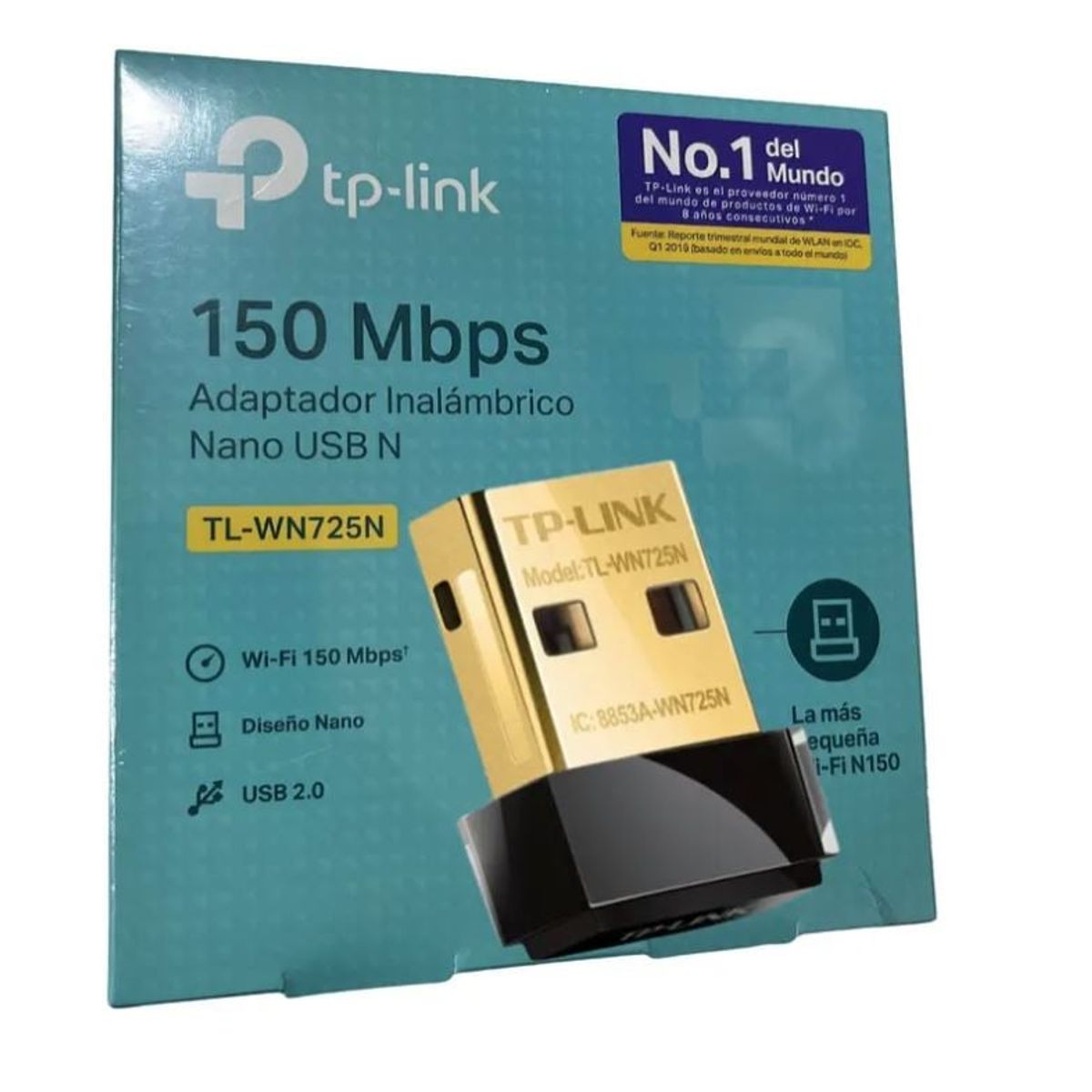 TP LINK - TP-Link Adaptador Nano WIFI Mini USB 2.0 de 150Mbps  TL-WN725N