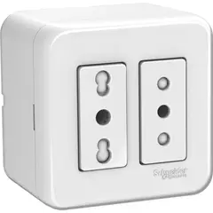 SCHNEIDER ELECTRIC - CASQUETE ENCHUFE 10A+10/16A BLANCO GENESIS Schneider