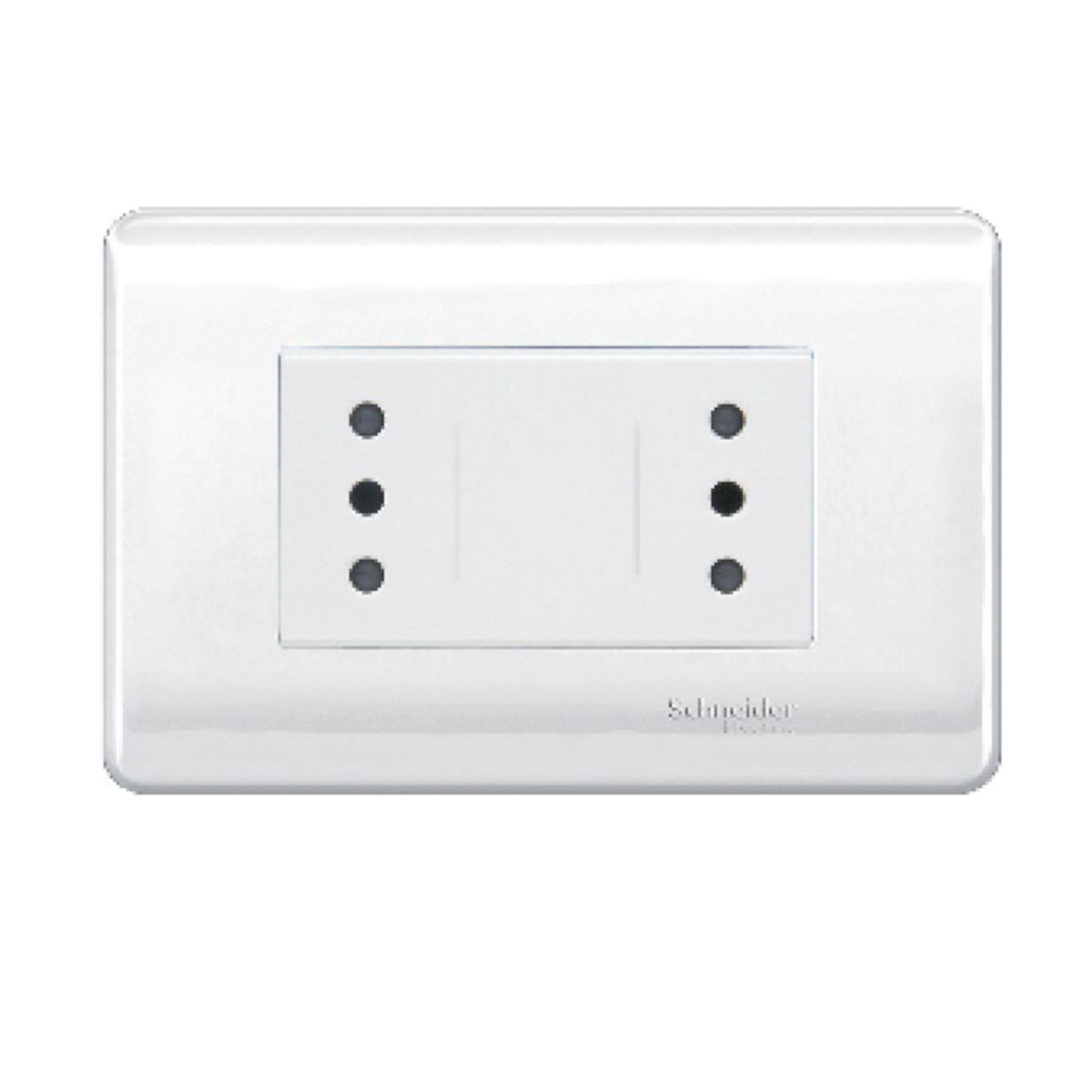 SCHNEIDER ELECTRIC - ENCHUFE DUPLEX 2P+T 10A 250V ARMADO BLANCO GENESIS Schneider