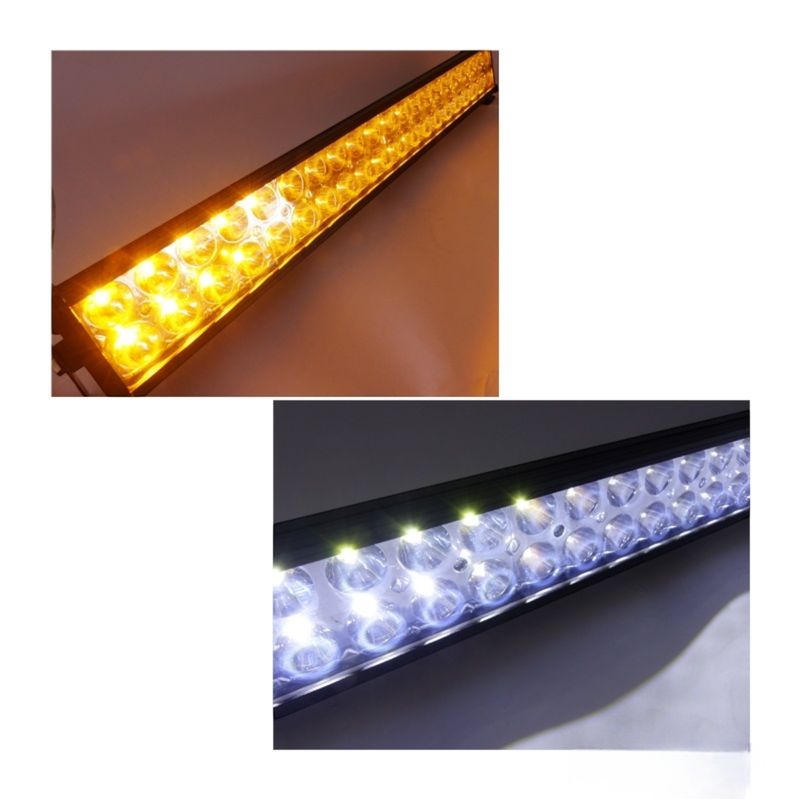 GENERICO - Neblinero 40 LED Duo Color Estrobo-Fijo Largo 53Cm 12/24Volt