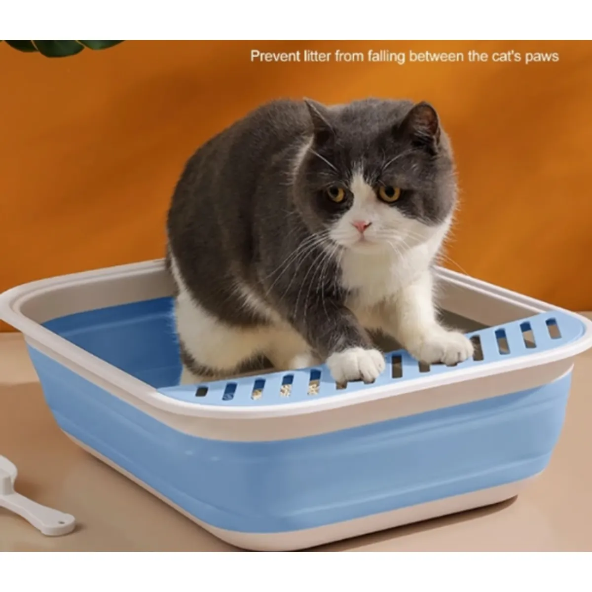 GENERICO - Caja De Arena Semicerrada Para Gato Inodoro Plegable