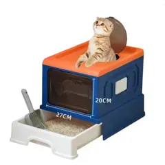 GENERICO - Inodoro Semicerrado Para Gatos Caja De Arena