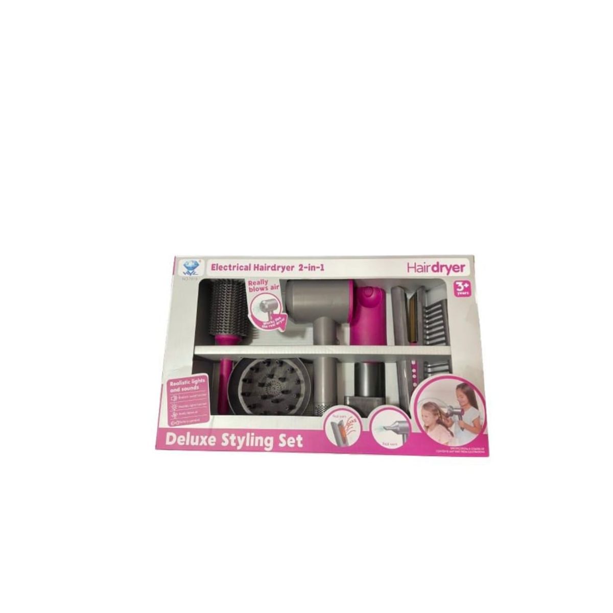 GENERICO - Set De Secador Accesorios De Peluquería Juguete Para Niños