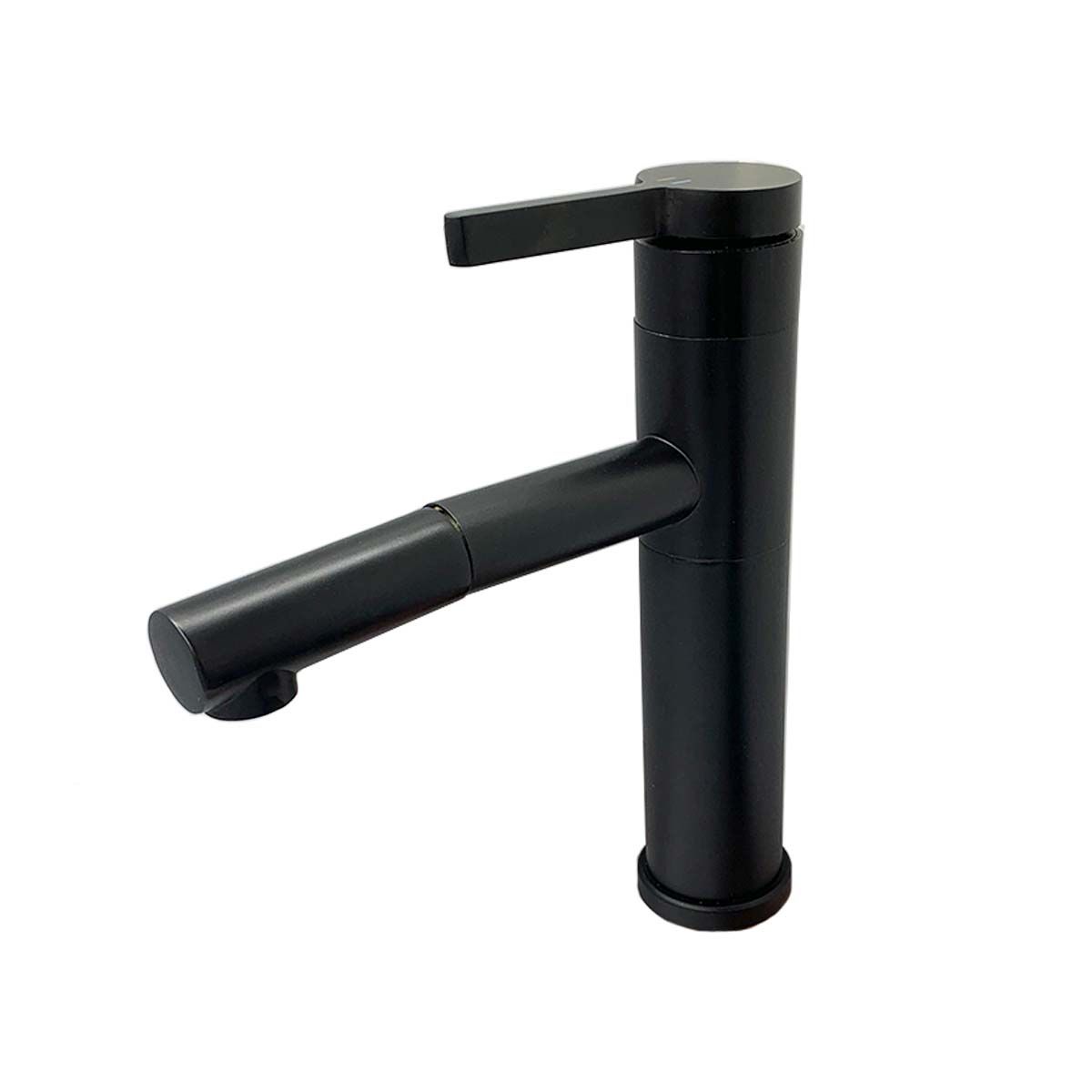 GENERICO - Llave Griferia Lavamanos Cuello Extensible Negro Tap24