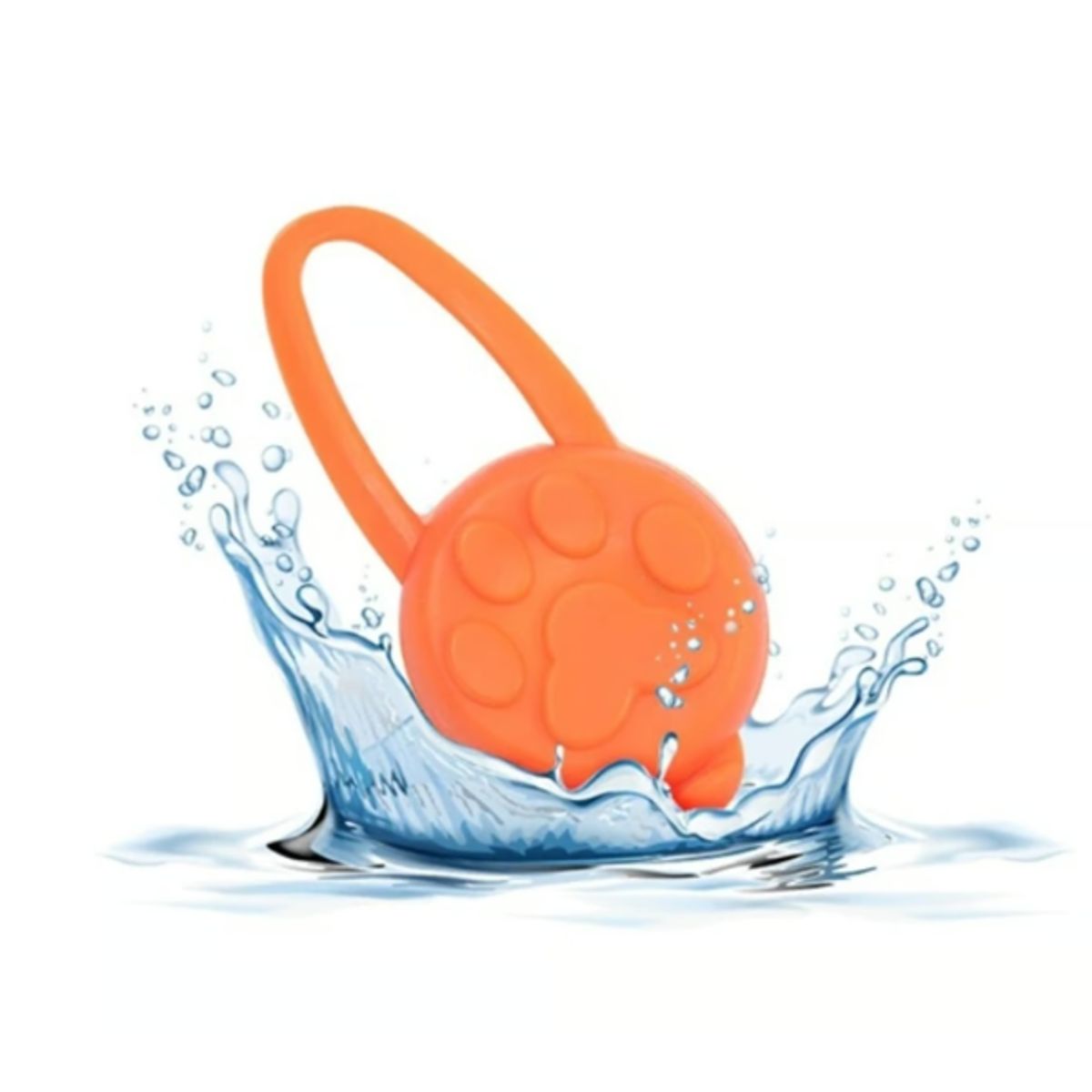 GENERICO - Collar Colgante Luz Led Patitas Perros Y Gatos Naranja