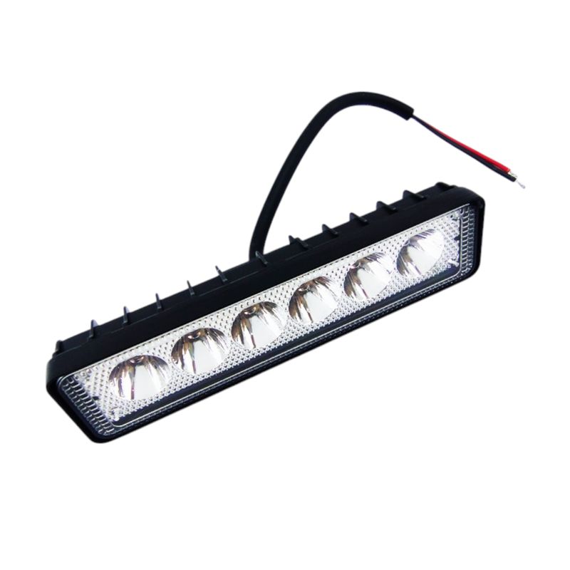 GENERICO - 1x Neblinero 6 LED Strobo-Fijo Duo Color blanco 12 Volt
