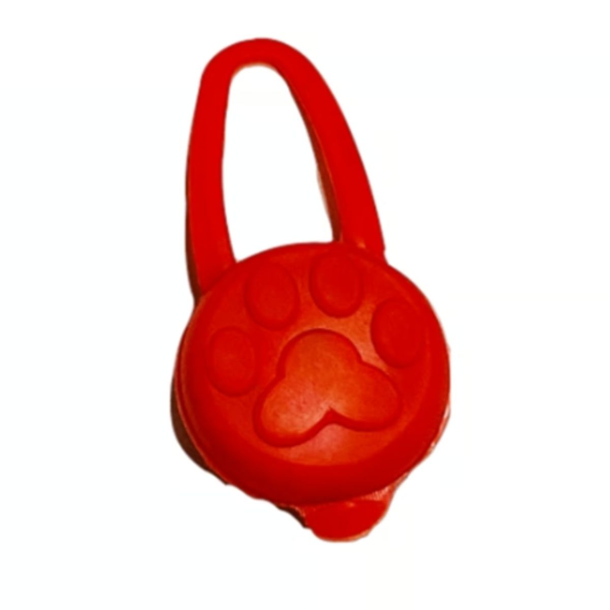 GENERICO - Collar Colgante Luz Led Patitas Perros Y Gatos Rojo