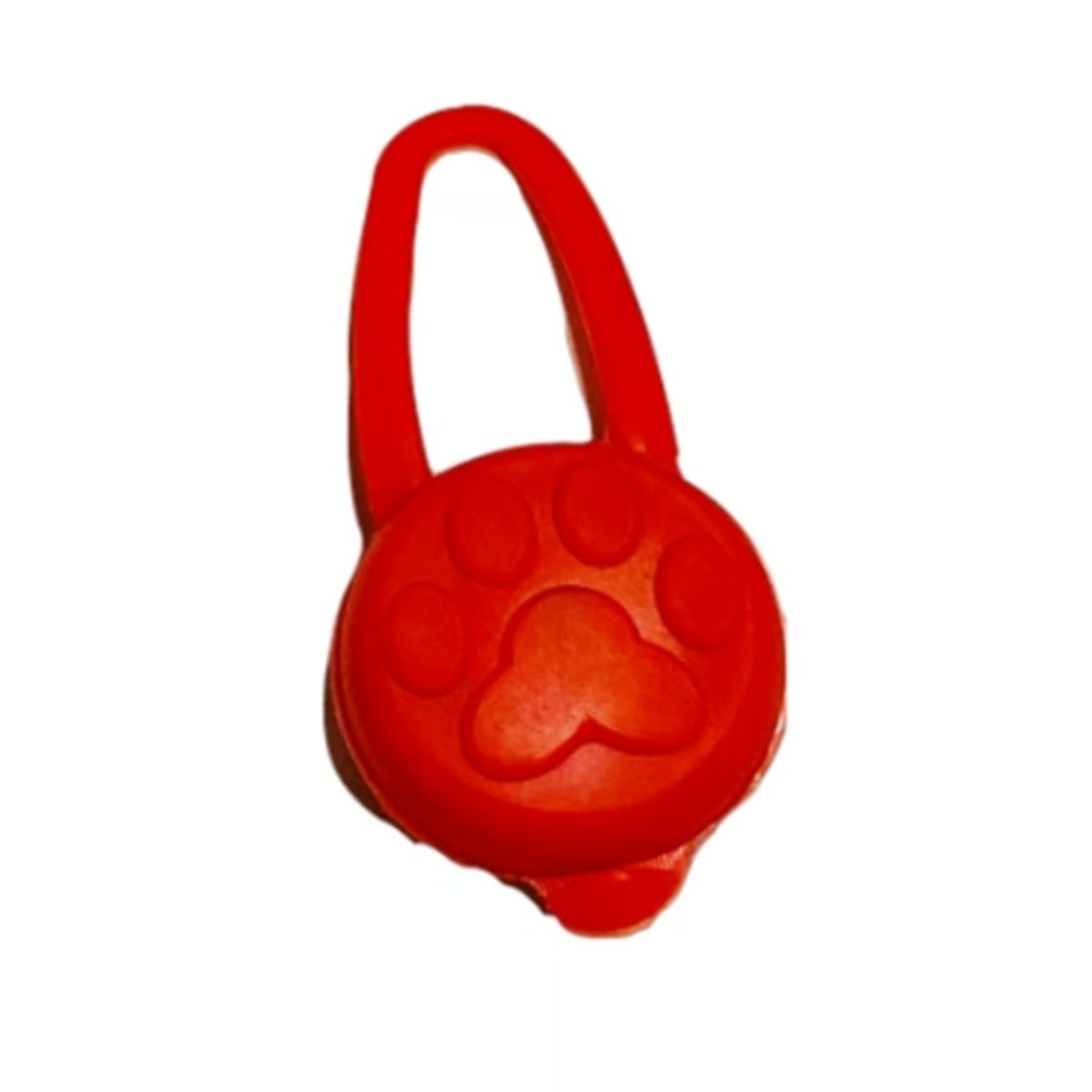 GENERICO - Collar Colgante Luz Led Patitas Perros Y Gatos Rojo