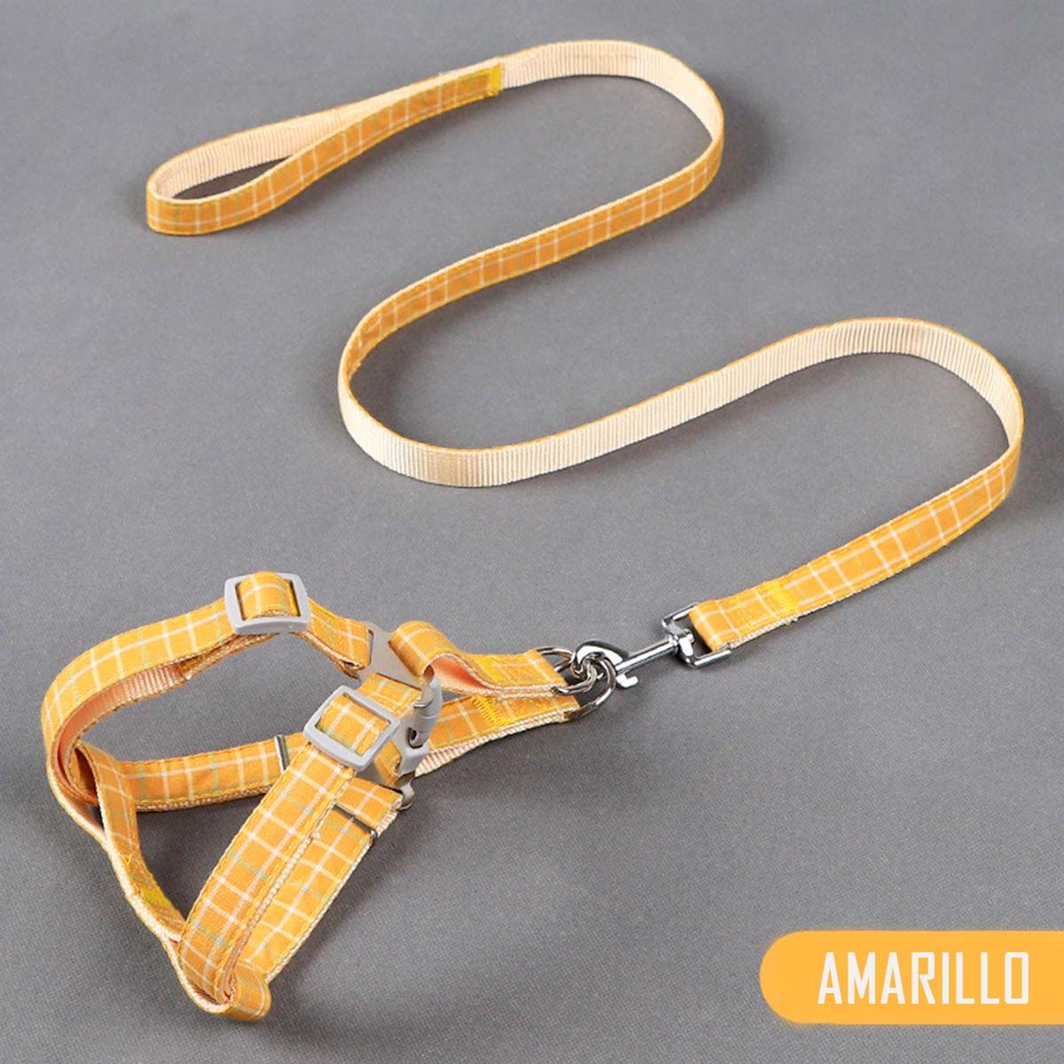 Arnes Pechera + Correa Tela Mascotas Perros Gatos Amarillo, marca GENERICO - Foto 2