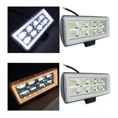 DEZZER - 2x Neblinero 32 LED + Aro Duo Color Estrobo Fijo 12 V