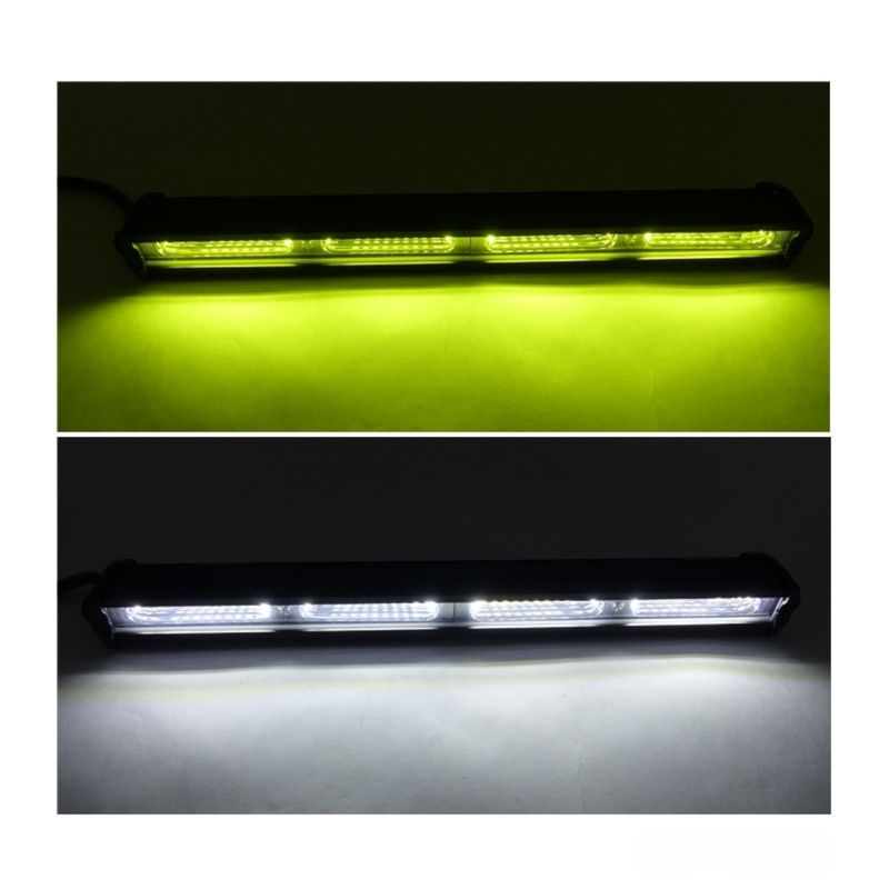 GENERICO - Neblinero 36 LED 3030 108Watt 34Cm luz Ambar 12/24 Volt