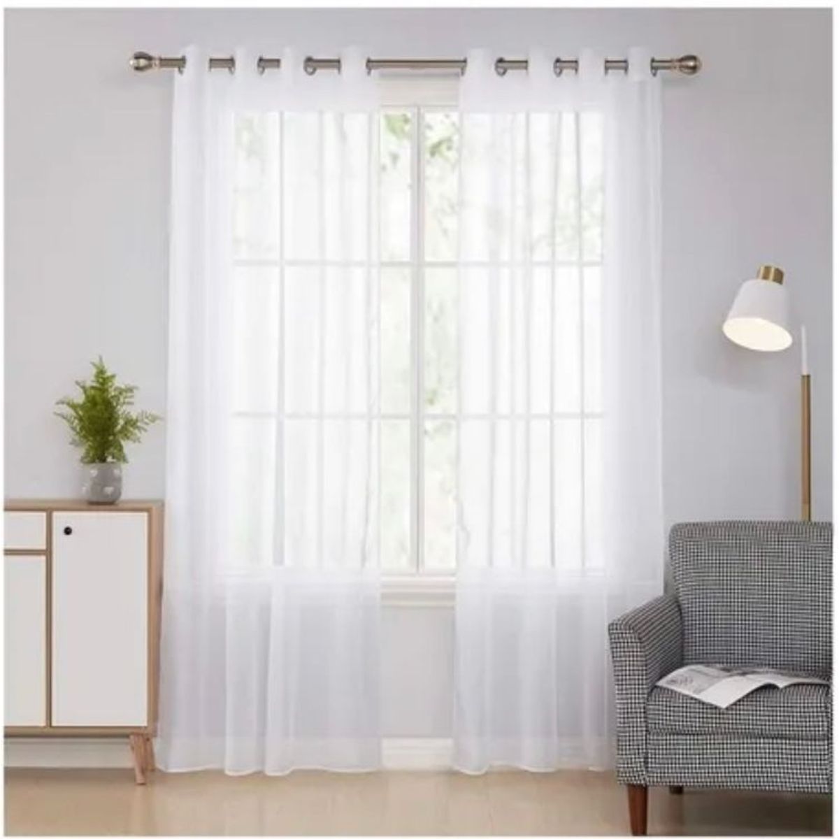 GENERICO - Set visillo velo liso