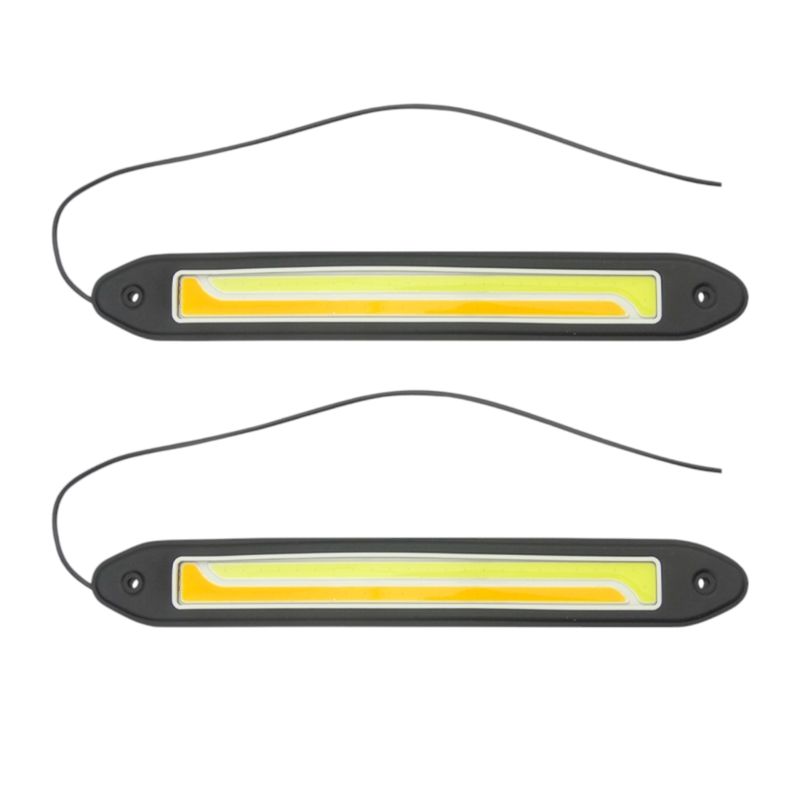 GENERICO - x2 Neblineros LED COB Flexibles Luz BlancaAmarilla Waterpro