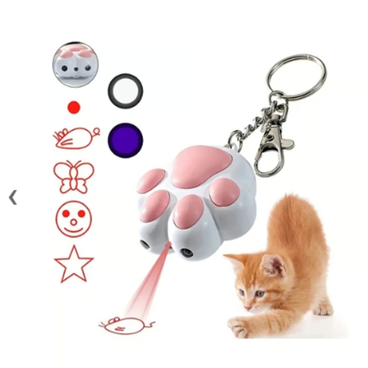 GENERICO - Laser Para Gatos Patita Proyector Multipatron