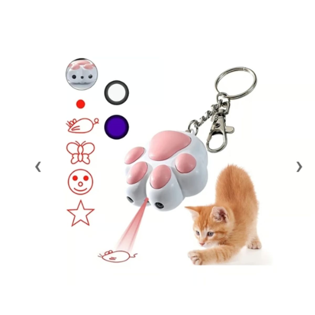 GENERICO - Laser Para Gatos Patita Proyector Multipatron