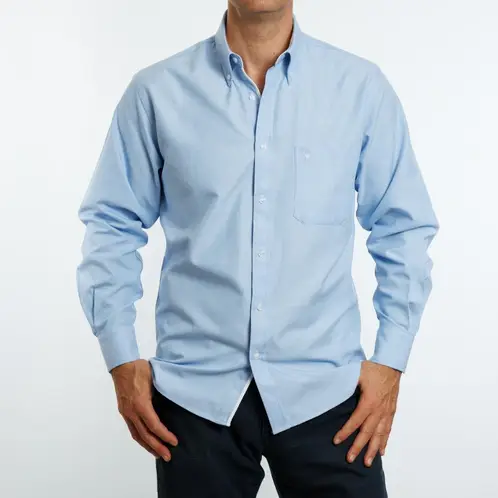 VANDINE - Camisa Celeste Pint Point Oxford Etiqueta Roja V24-25-12 - Celeste