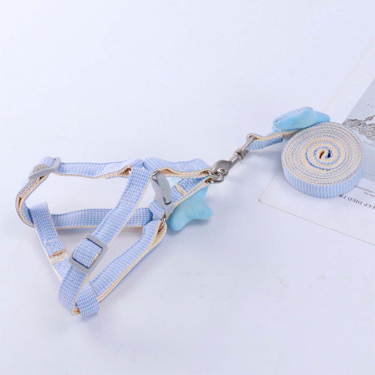 GENERICO - Arnes Pechera Transpirable + Correa Gato Perro Mascotas Azul