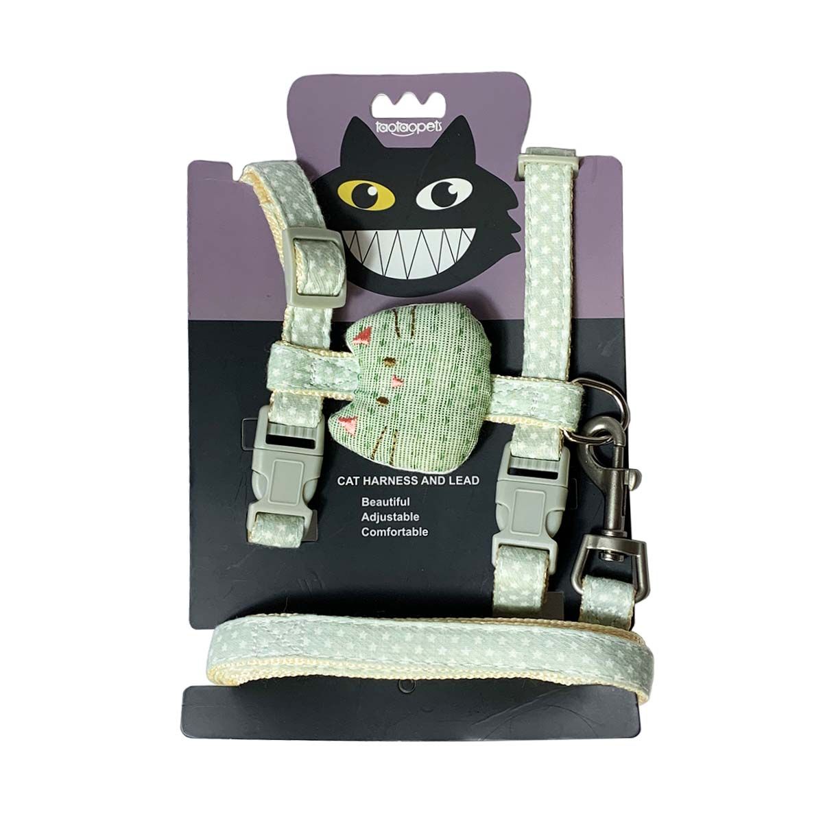 GENERICO - Arnes Transpirable Ajustable y Correa Perros Gatos Verde