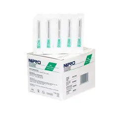 NIPRO - Aguja Hipodermica 21g X 1 1/2 Caja 100 Unidades