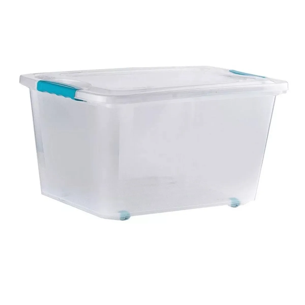 REYPLAST - Caja Organizadora Almacenamiento Apilable Con Ruedas 58 L