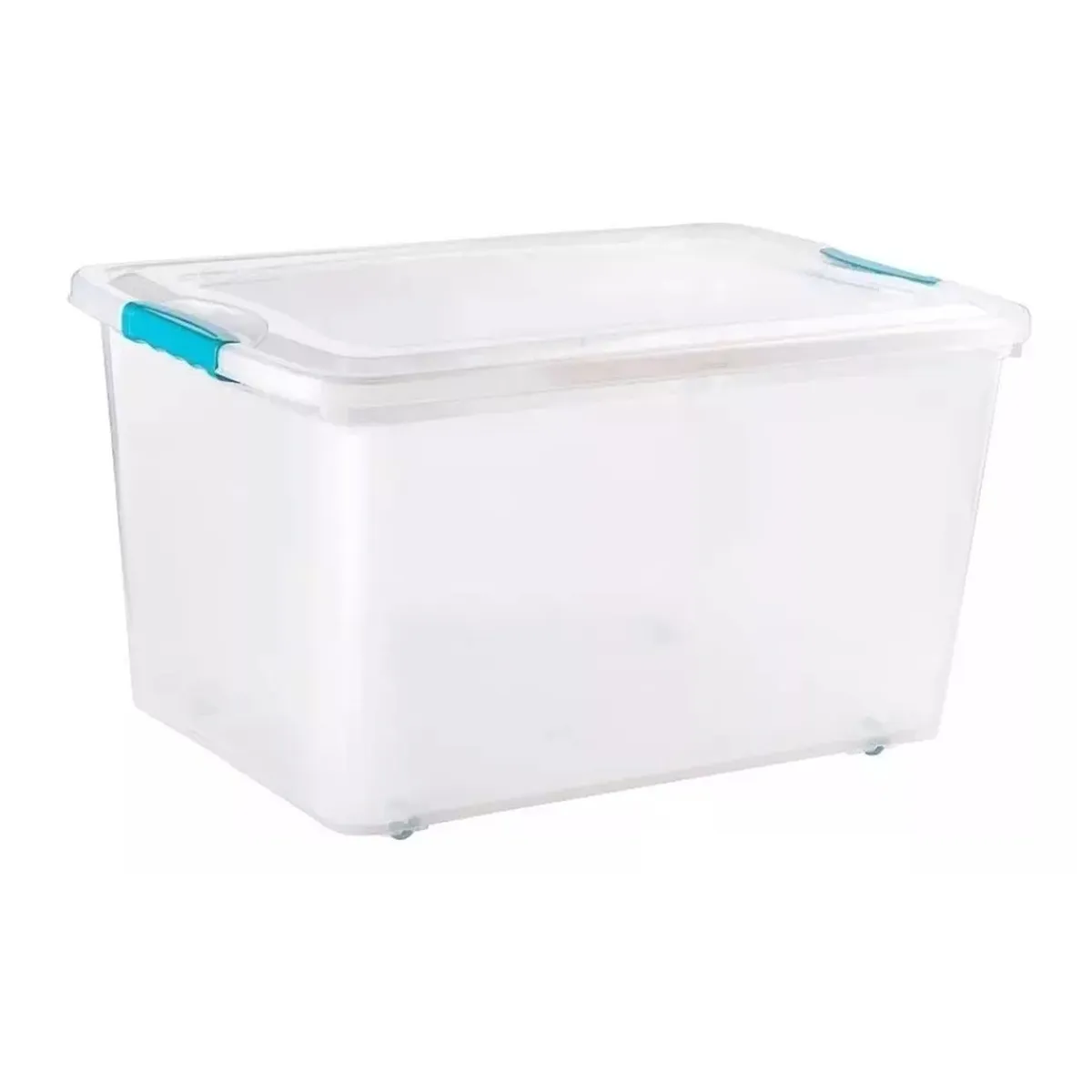 REYPLAST - Caja Organizadora Almacenamiento Apilable Con Ruedas 58 L