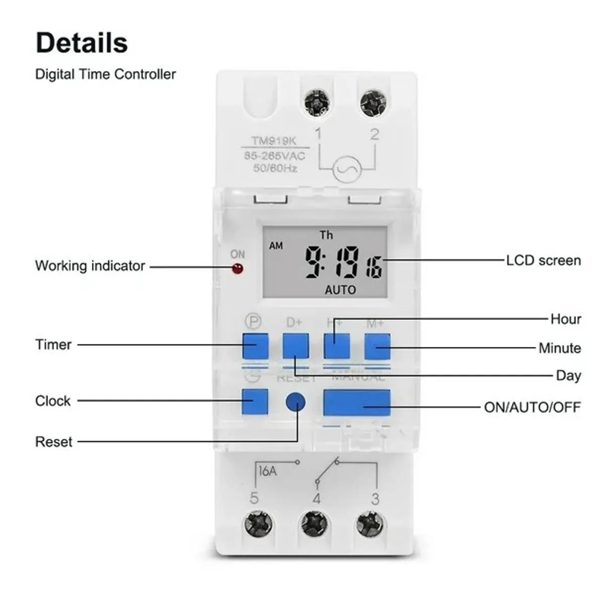 GENERICO - Timer Temporizador Digital Programable 220v
