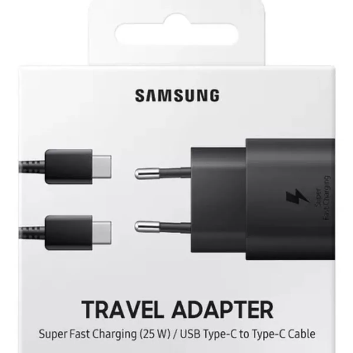 SAMSUNG - Cargador Samsung Travel Adapter 25w super carga con Cable Usb Tipo C