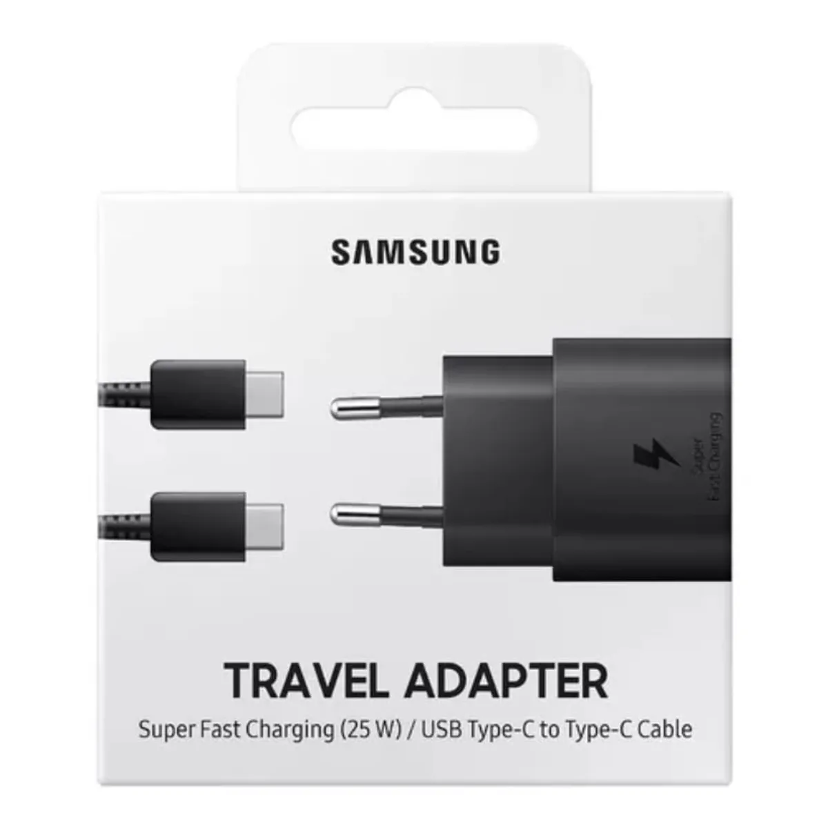SAMSUNG - Cargador Samsung Travel Adapter 25w super carga con Cable Usb Tipo C