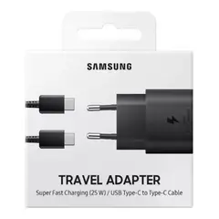 SAMSUNG - Cargador Travel Adapter 25w super carga con Cable Usb Tipo C