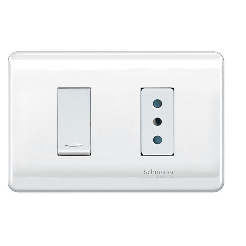 SCHNEIDER ELECTRIC - ENCHUFE 2P+T 10A+ 912 250V ARMADO BLANCO GENESIS Schneider