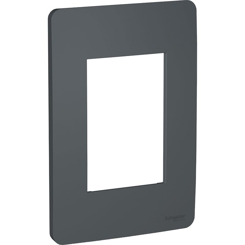 SCHNEIDER ELECTRIC - PLACA 3 PUESTOS STELLAR BLACK ORION Schneider