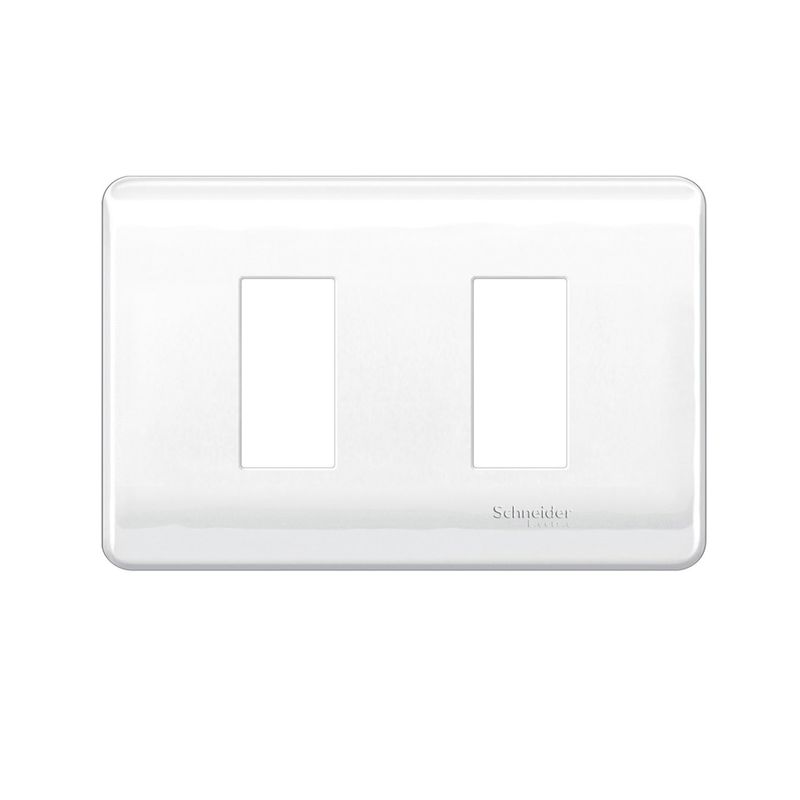 SCHNEIDER ELECTRIC - PLACA 2 PUESTOS C/SOPORTE BLANCA GENESIS Schneider