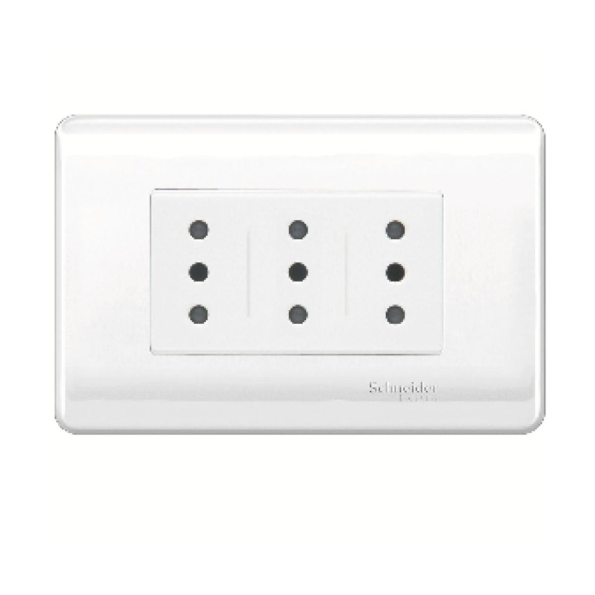 SCHNEIDER ELECTRIC - ENCHUFE TRIPLE 2P+T 10A 250V ARMADO BLANCO GENESIS Schneider