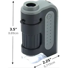 CARSON - Microscopio de Bolsillo MicroBrite Plus MM-300 60x-120x LED