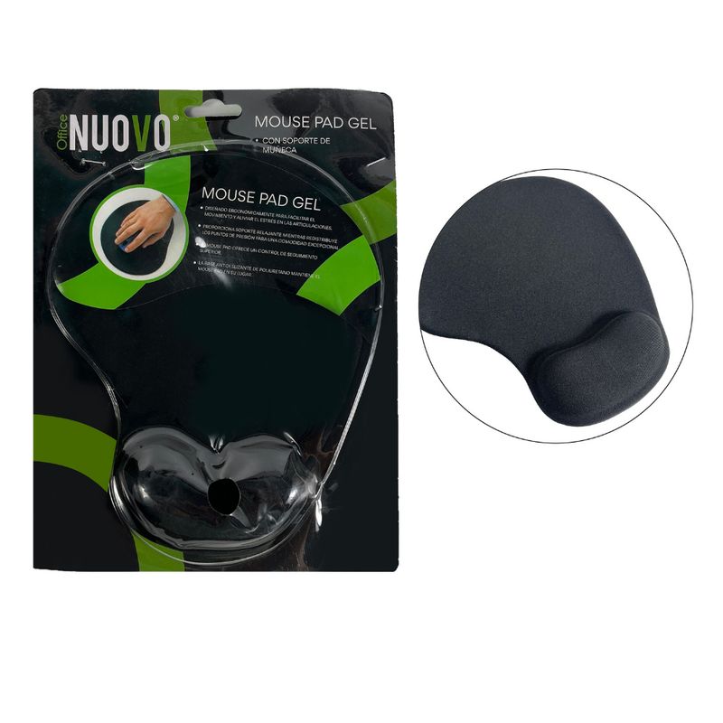 NUOVO - Mouse Pad de Gel Negro