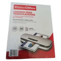 GENERICO - Laminas Para Termolaminar Carta 125 Mic 100 Hojas