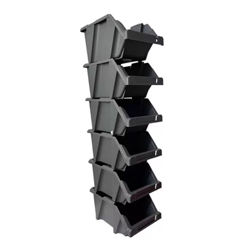 REYPLAST - X6 Cajas Organizadoras Apilables Gaveta Etiquetable Organiza