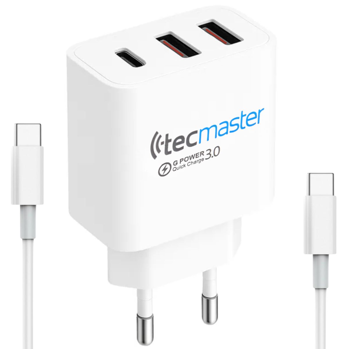 TECMASTER - Cargador USB-C de Carga Rapida 30W con GAN + Power Delivery