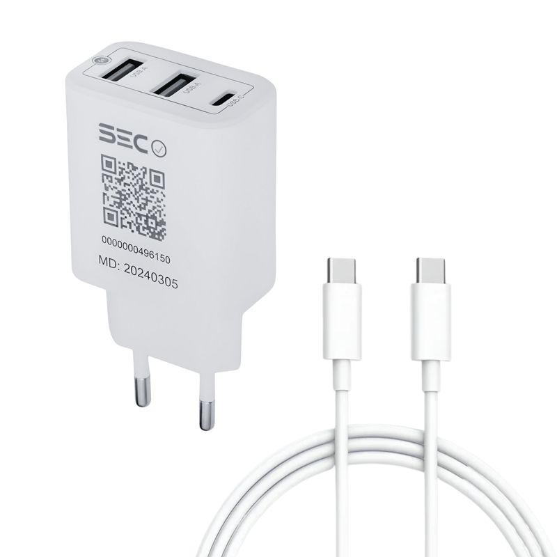 TECMASTER - Cargador USB-C de Carga Rapida 30W con GAN + Power Delivery
