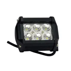 GENERICO - Neblinero 6 LED 18W 12V Modelo Rectangular