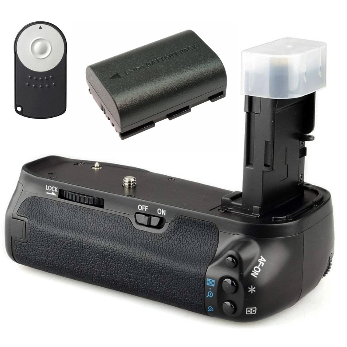 GENERICO - BATTERY GRIP CANON 7D MARK II ALTERNATIVO + BATERÍA + CONTROL REMOTO