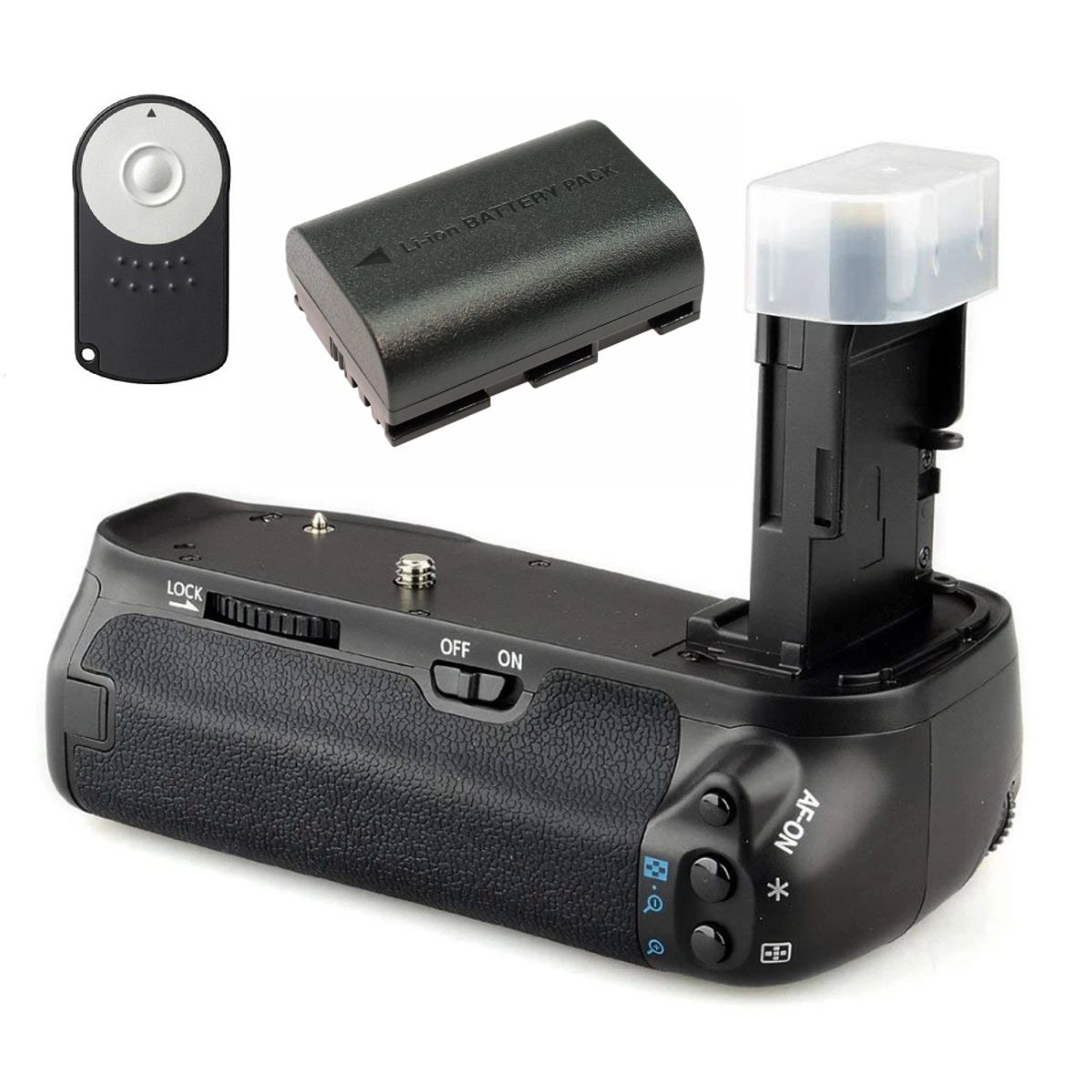 GENERICO - BATTERY GRIP CANON 7D MARK II ALTERNATIVO + BATERÍA + CONTROL REMOTO