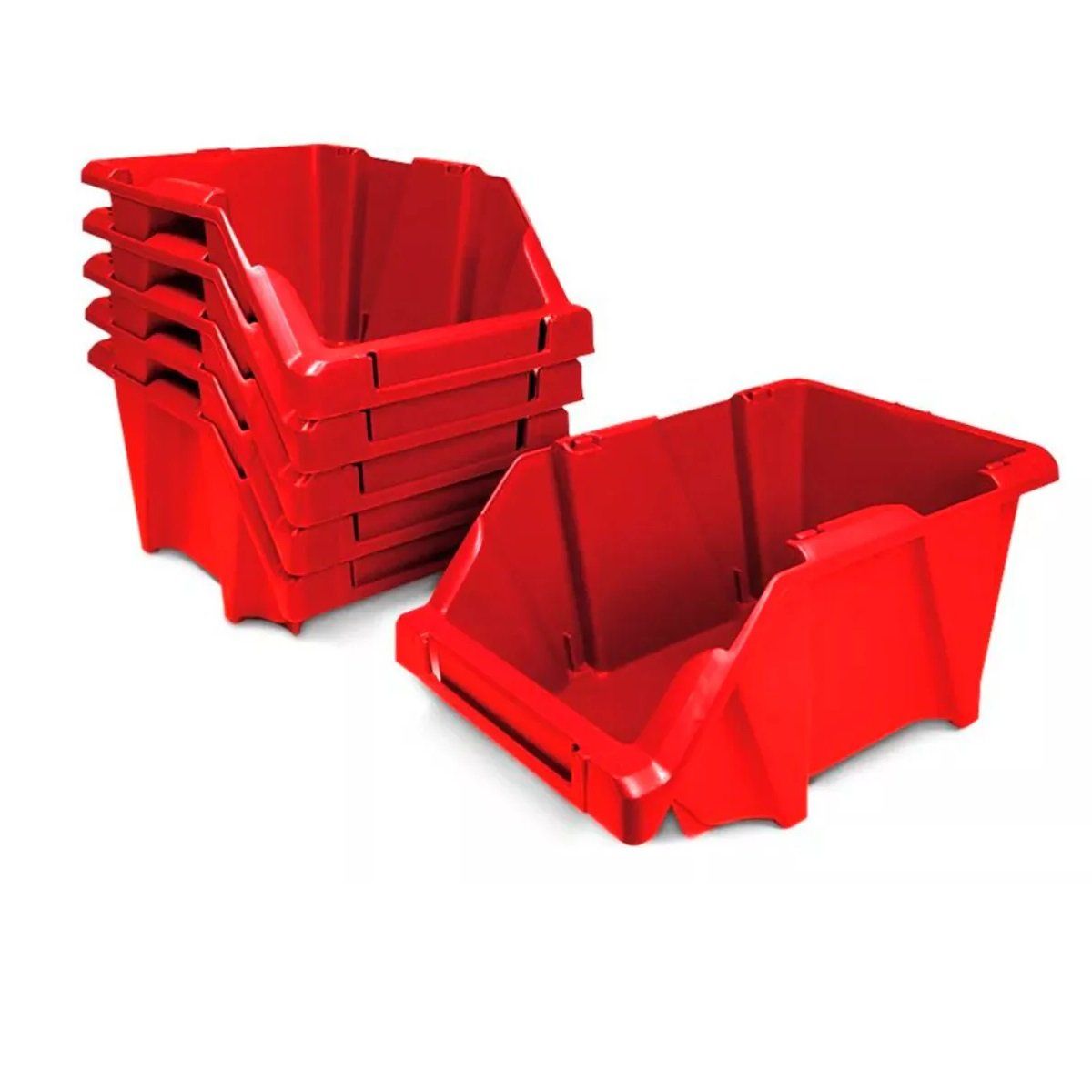 REYPLAST - Set 6 Cajas Apilables Organizadoras Gaveta Etiquetable #10