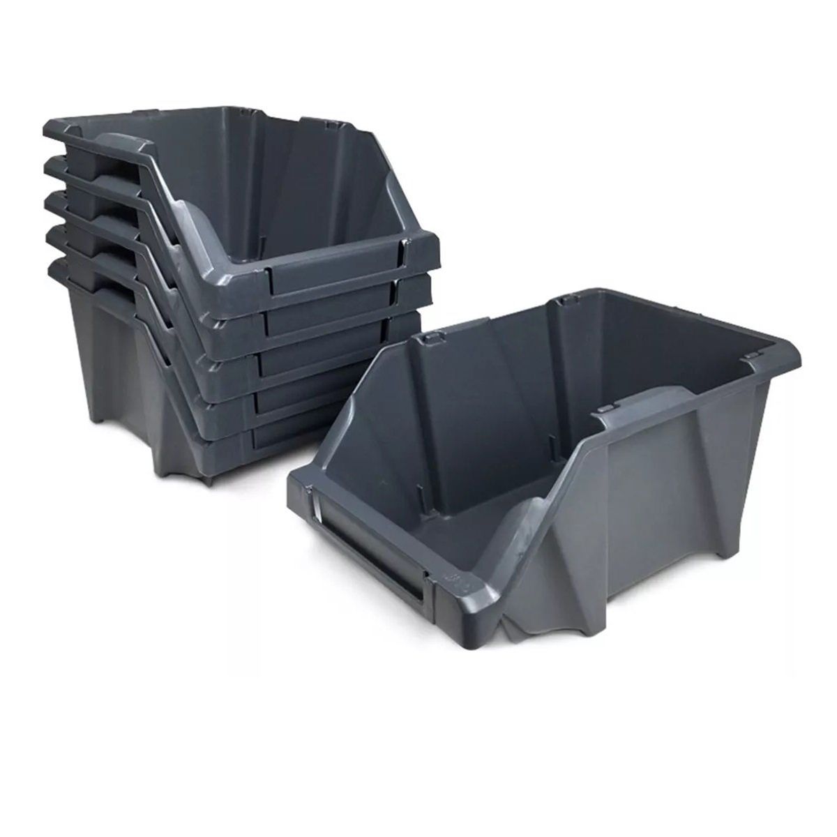 REYPLAST - Set 6 Cajas Apilables Organizadoras Gaveta Etiquetable #10